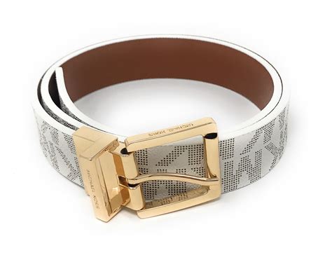 michael kors leather belts women's